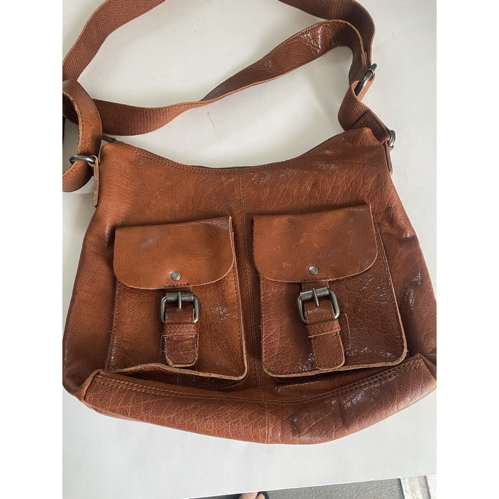 Spike and Sparrow • Cognac Leather Cross Body Bag